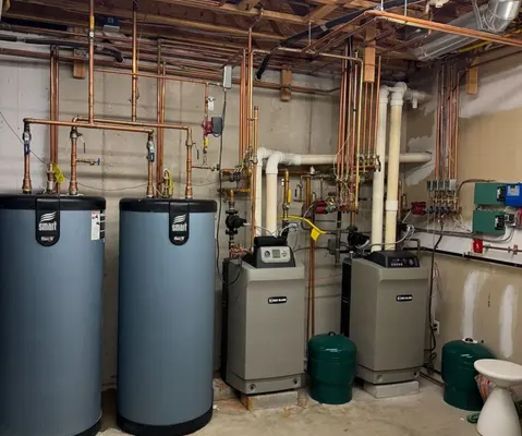 Cascade boiler plant in a Henderson apartment building, Las Vegas