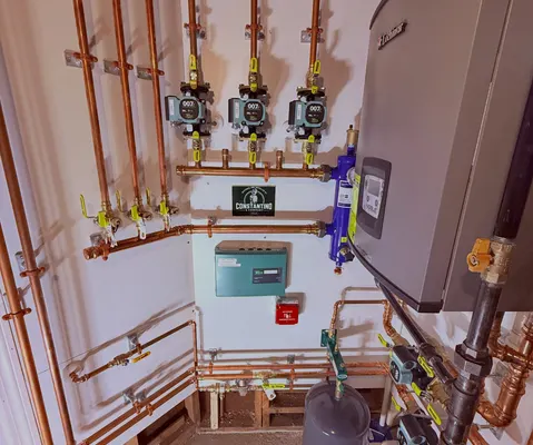 Copper manifolds and circulator pumps, Las Vegas
