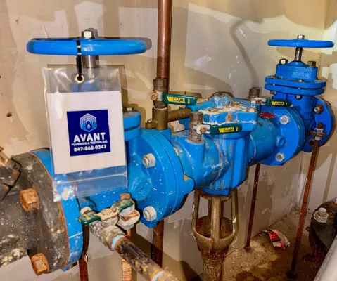 Backflow preventer assembly after testing, Las Vegas